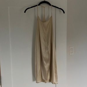 Champagne Silk Mini Dress